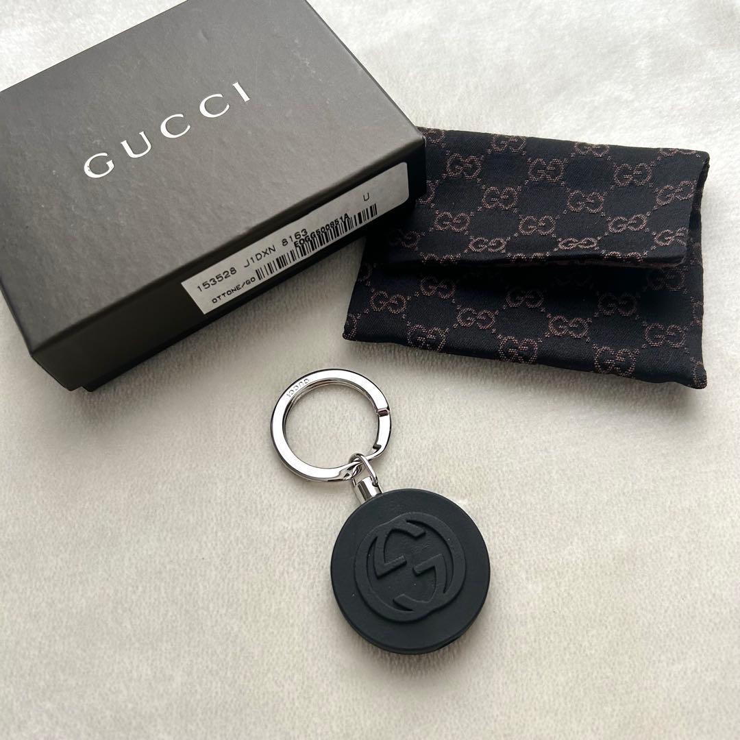美品 GUCCI グッチ キーリング キーホルダー 黒 楽天市場】GUCCI グッチ キーホルダーメンズ レディース メタルロゴ