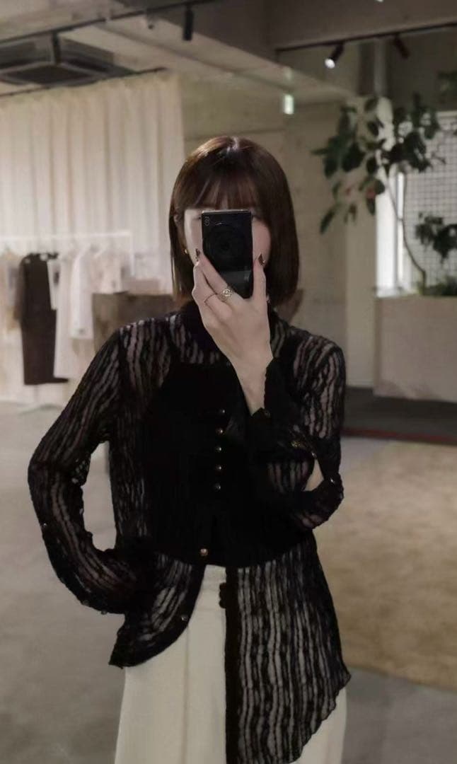 Eaphi TULLE LACE SHIRT ブラック Orphée black tulle-panel floral-lace corset maxi dress