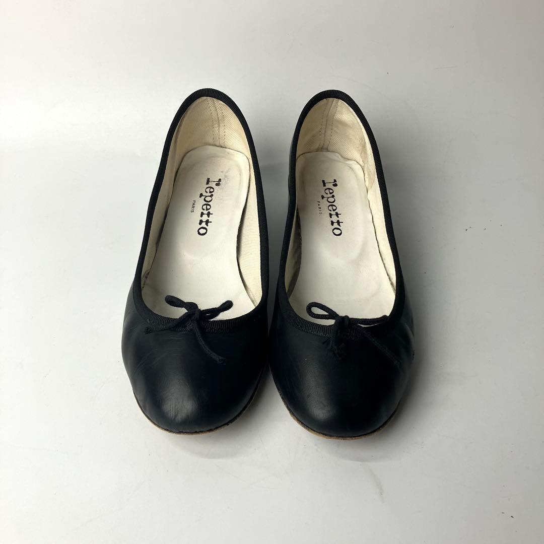 美品】repetto カミーユ リボン バレエシューズ 太ヒール 黒 36 - メルカリ