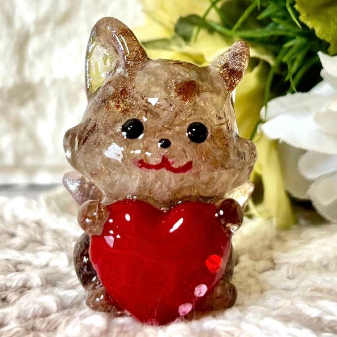 ブロンズルチルクォーツ九尾のキツネオルゴナイト②｜癒しの相棒