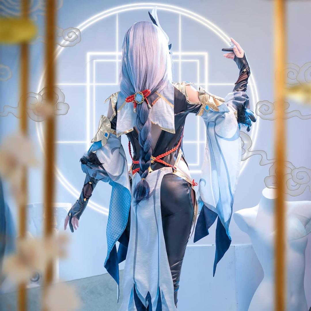 原神 申鶴 コスプレ衣装 ウィッグ 仮装 イベント 文化祭 Genshin XS