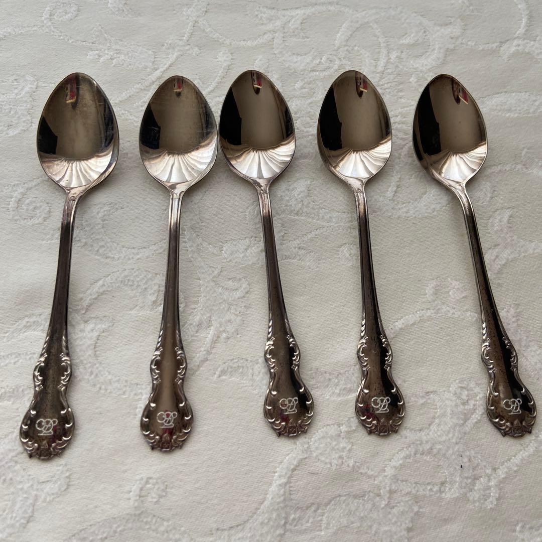 シルバー950 純銀製　スプーン 5本セット 中古】 スプーン LUCKY WOOD製 5本 セット シルバー950 ユニセックス