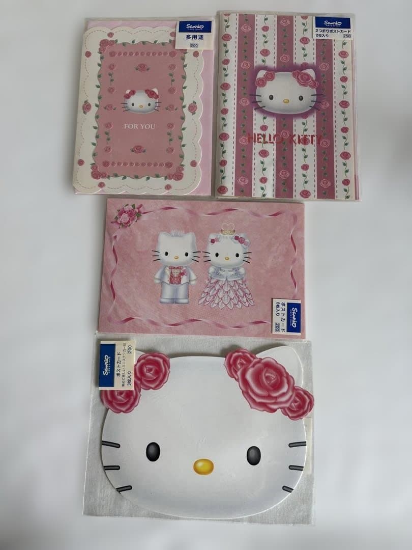 【全点ローズ柄】激レア サンリオ レトロ ポストカード 4点 ピューロ限定衣装含 ポストカード(チケットモチーフエメラルドグリーン)｜サンリオ