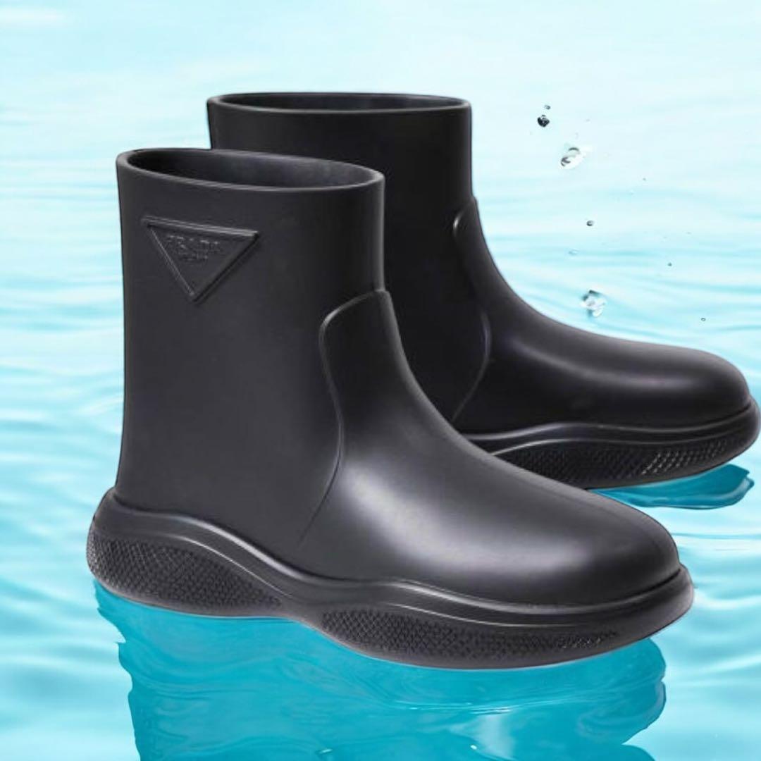 新品プラダレインブーツ2TE184 3LKD レディースフォームラバー 箱有り