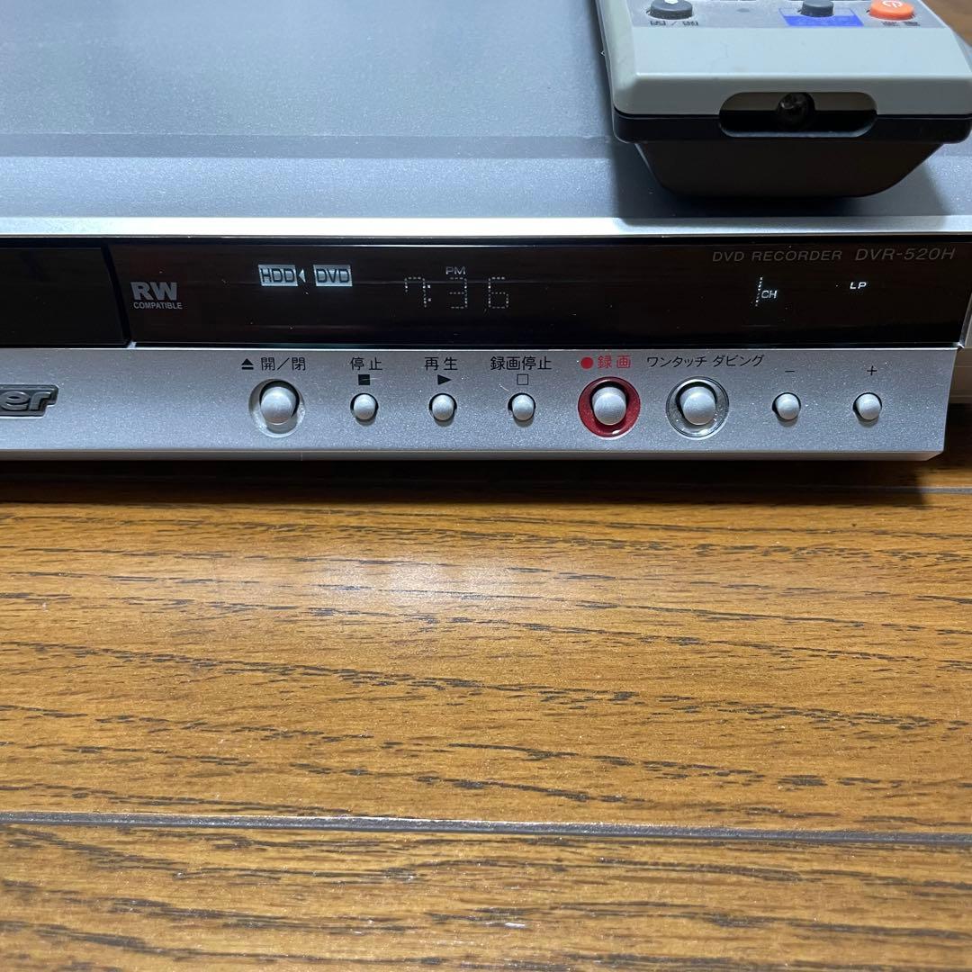 Pioneer DVDレコーダー DVR-520H-S リモコン、ケーブル付き - メルカリ