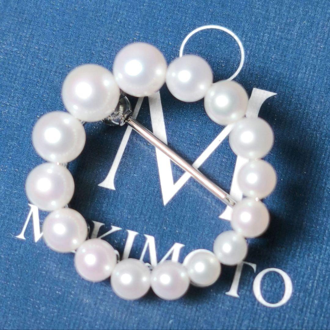 未使用級 最高級】ミキモト ブローチ パール サークル 皇室御用達 箱