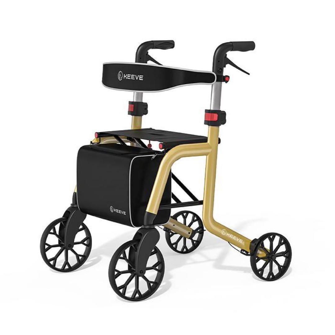 KEEVE 歩行器 KV-R002 ゴールド KEEVE KV-R002 歩行器 折りたたみ可能 ゴールド(限定オリジナルカラー
