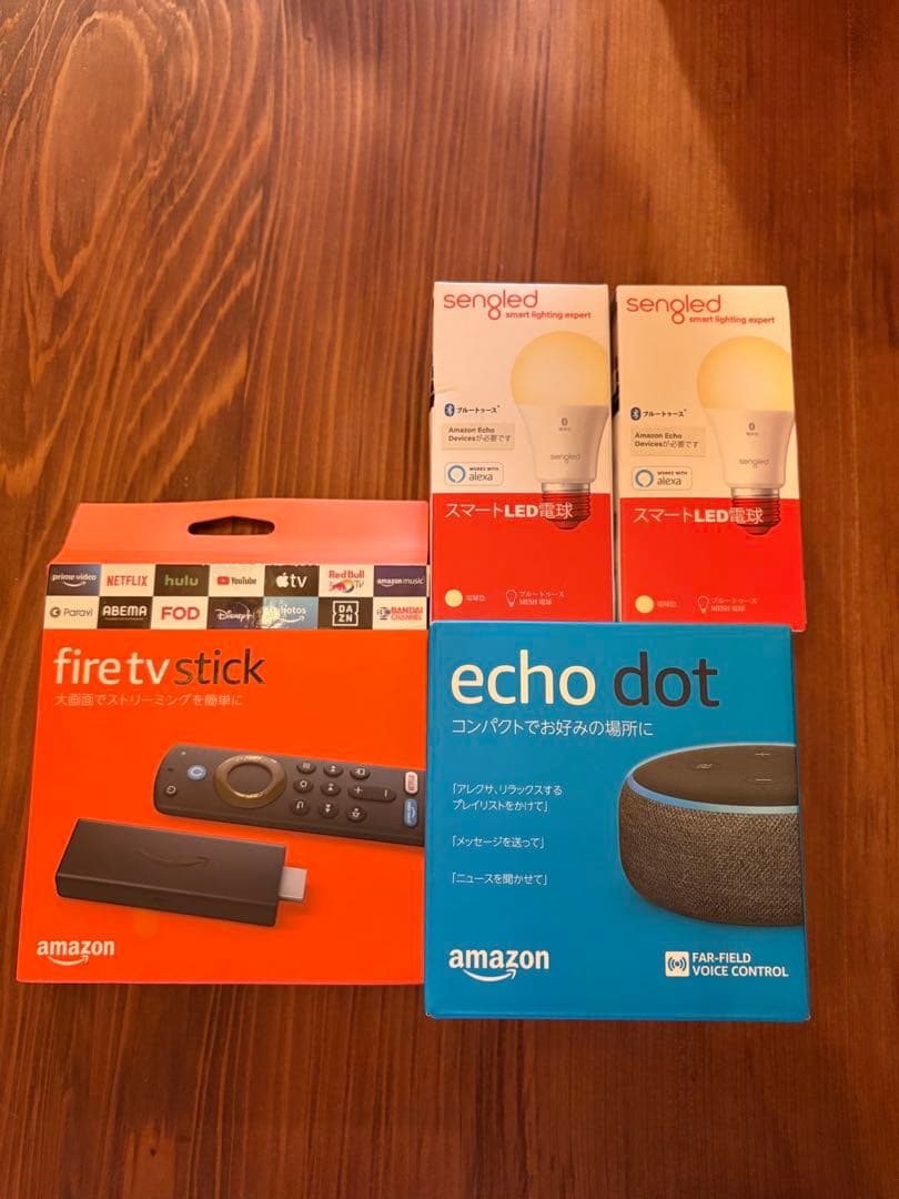 Amazon Fire TV Stick Echo Dot LED電球セット新品 Amazon.co.jp: 【セット買い】Fire TV Stick +Echo Dot (第4世代) 時計