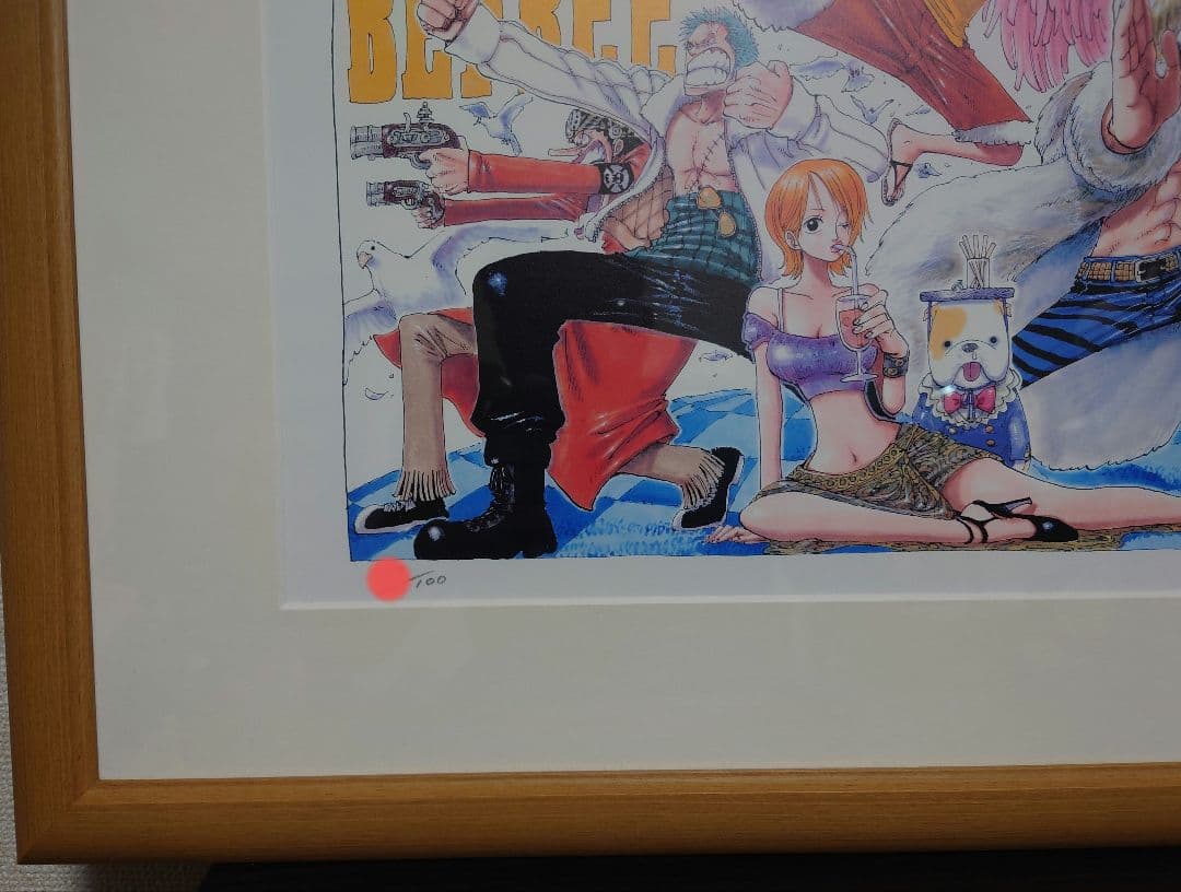 ワンピース 複製原画 尾田先生直筆サイン入り 限定100枚 シリアルNO