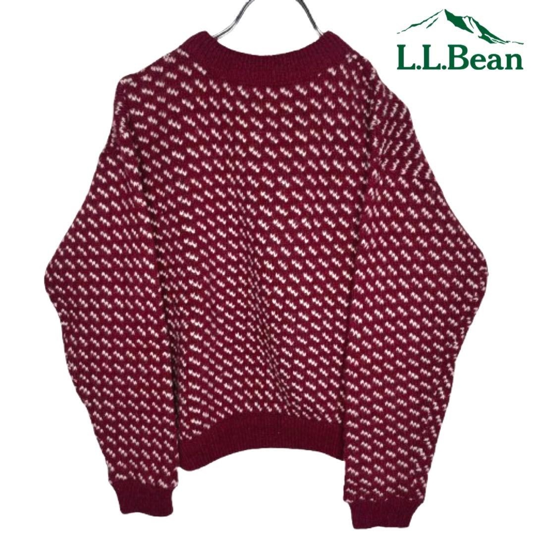 L.L.BEAN 在原みゆ紀 70s80sバーズアイニット 赤 ニット - メルカリ