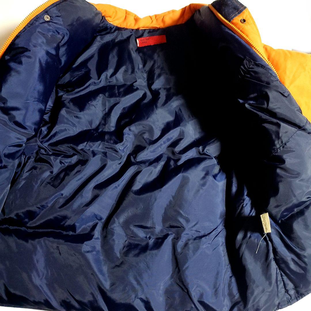 Levi's RED TAB オレンジ 濃紺 デニム ダウンジャケット - メルカリ