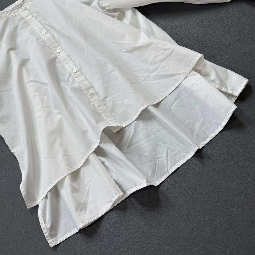 25SS 美品✨ビアズリー ソデリブフレアシャツ バンドカラー シャツ