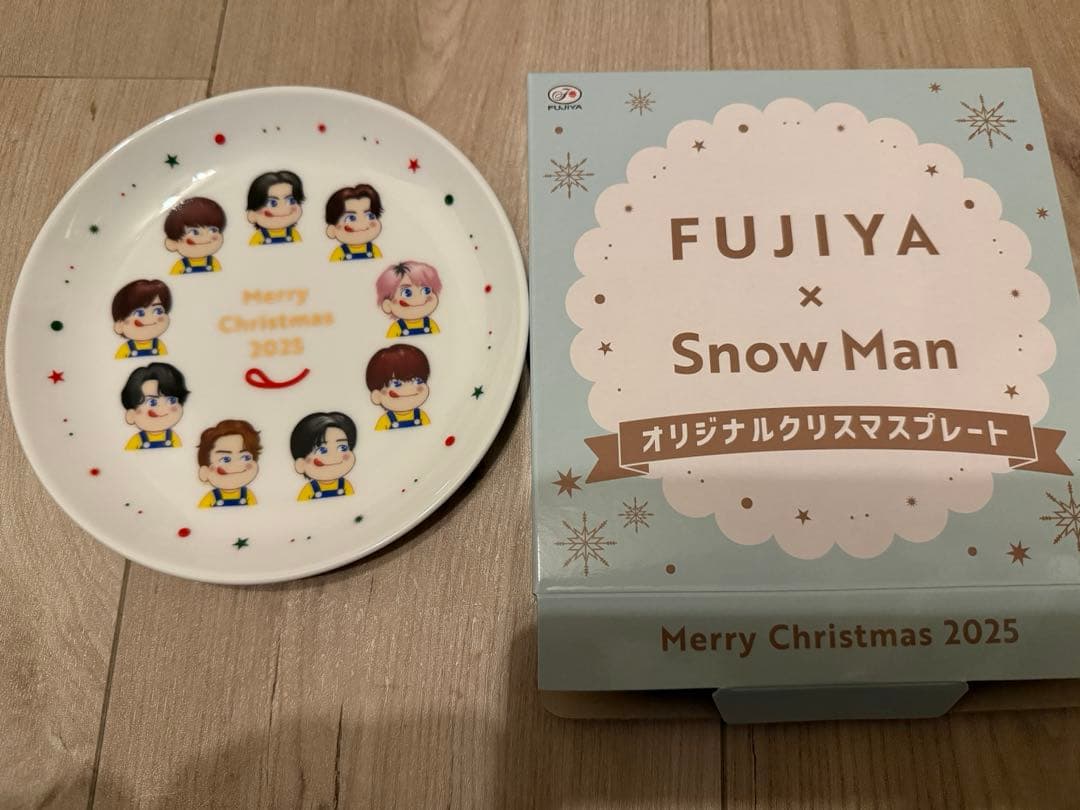 SnowMan 不二家 クリスマスプレート - メルカリ