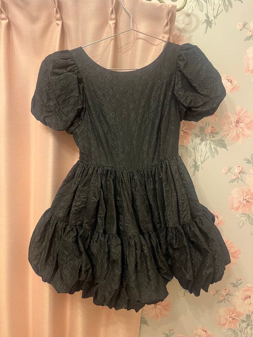 トリートユアセルフ ジャガード ミニワンピース ブラック - メルカリ