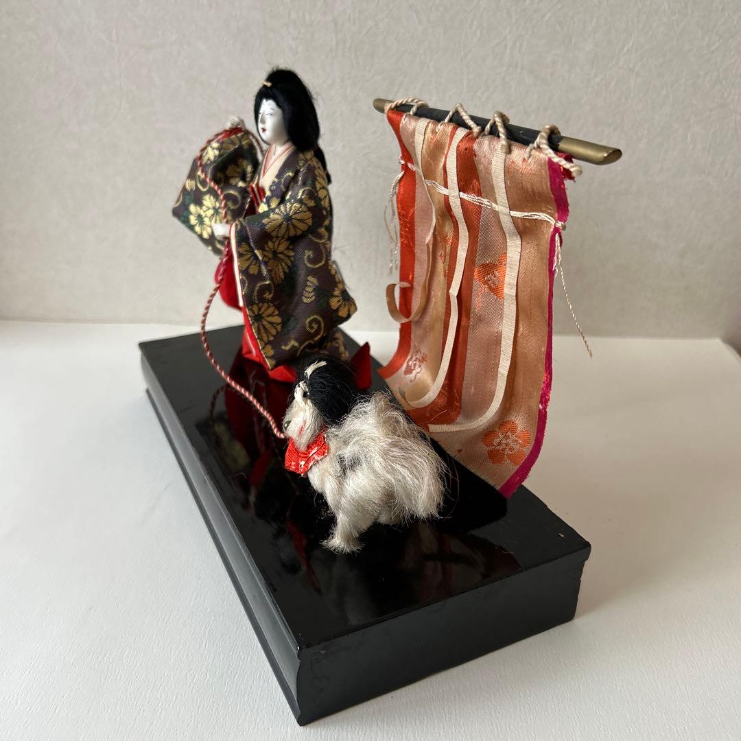 雛人形 狆引き官女 犬引き官女 狆を連れた官女 明治 大正 市松人形