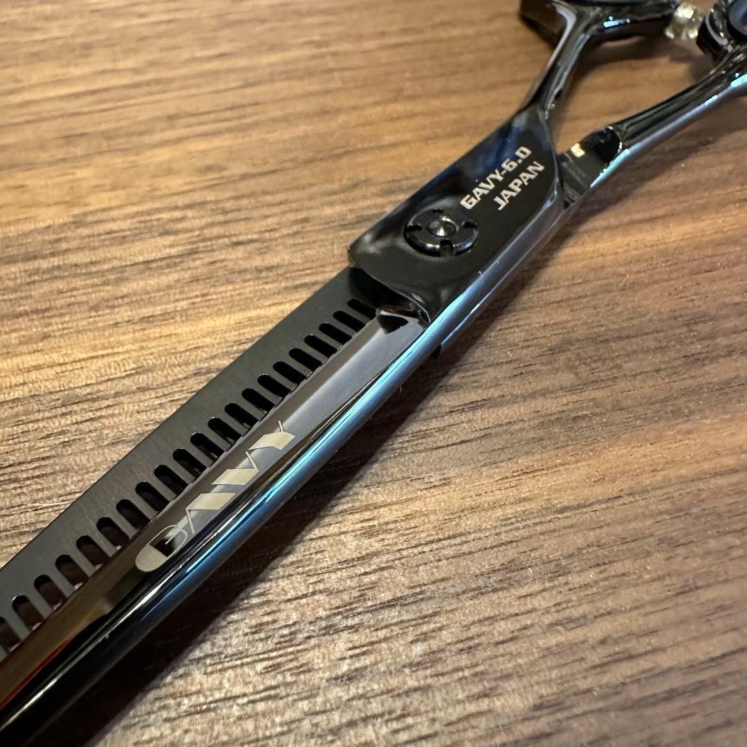 GAVY セニングシザー メガネハンドル 6インチ 25% 理容 美容 鋏