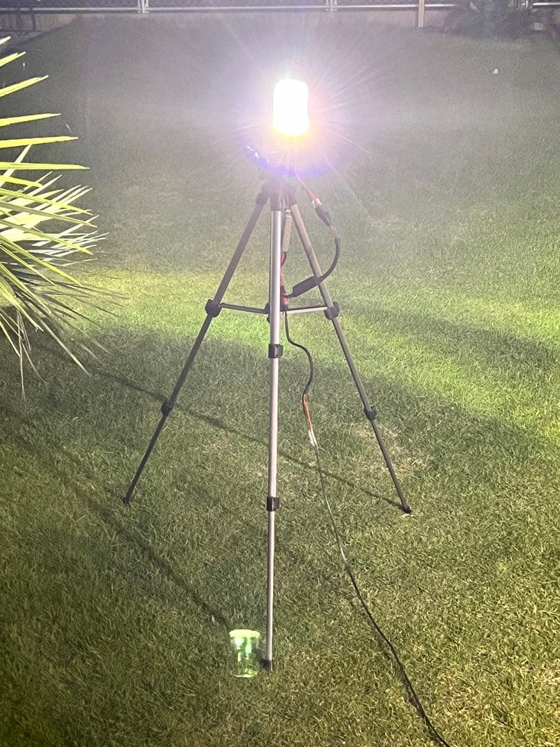 灯火採集 HID2灯ライト 55W×2 6000K 紫外線強化 三脚付