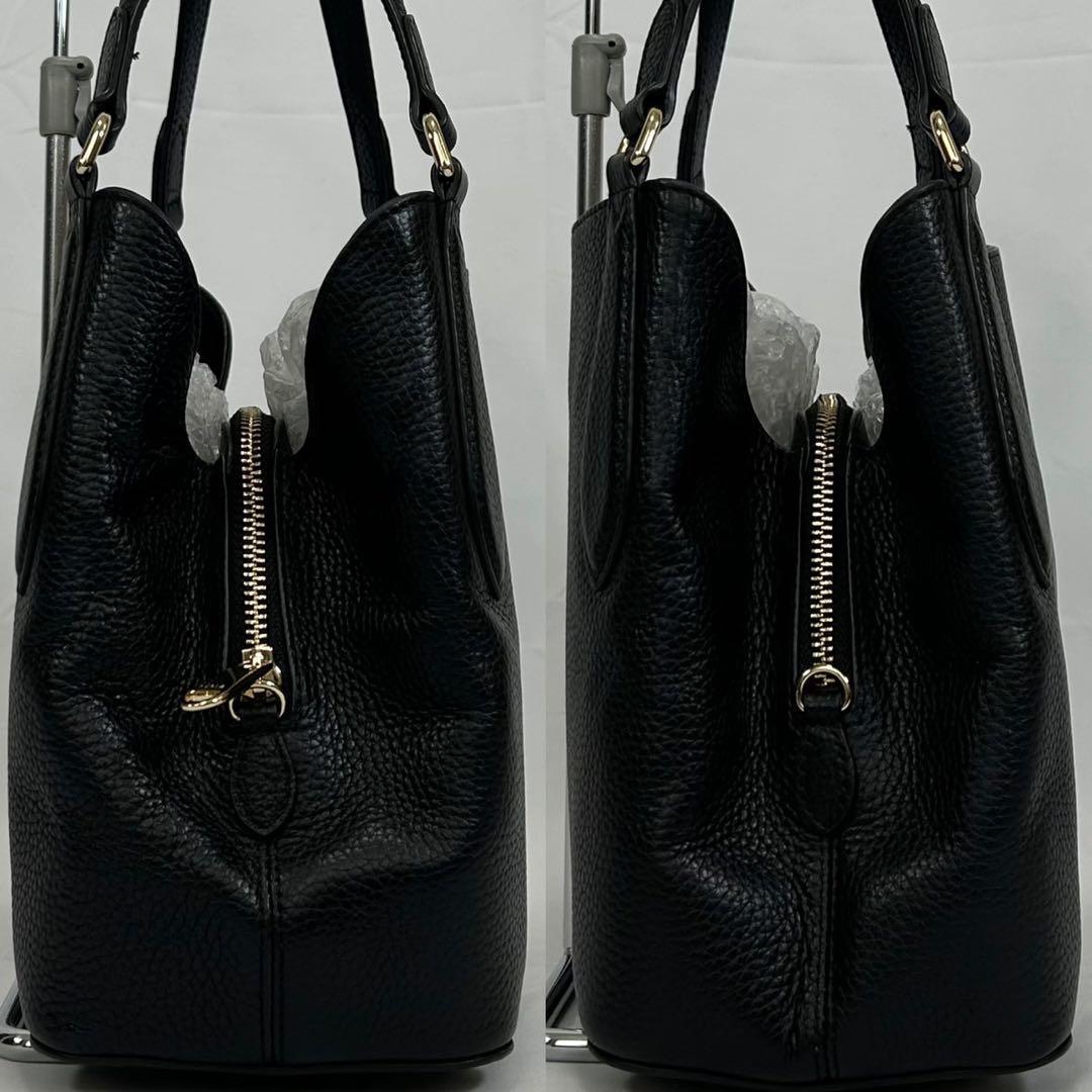 極美品/付属品完備】フルラ 2way ダフネ ショルダーバッグ レザー 黒