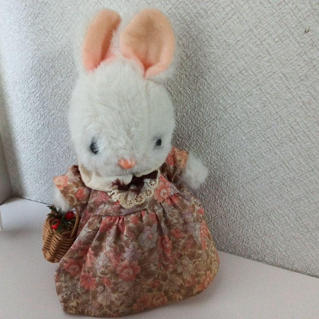 激レア 昭和レトロ サンアロー うさぎ ぬいぐるみ 白 ヴィンテージ