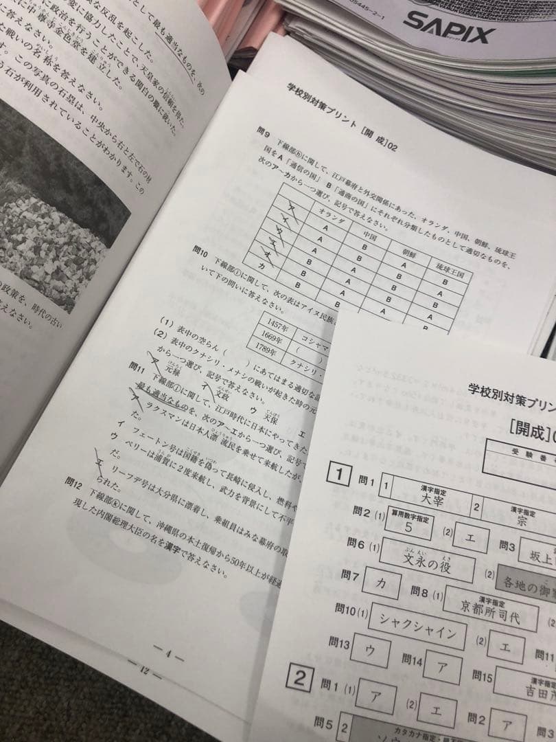 開成対策 サピックス 6年 2025年受験 日特/冬期/正月他 中古 - メルカリ