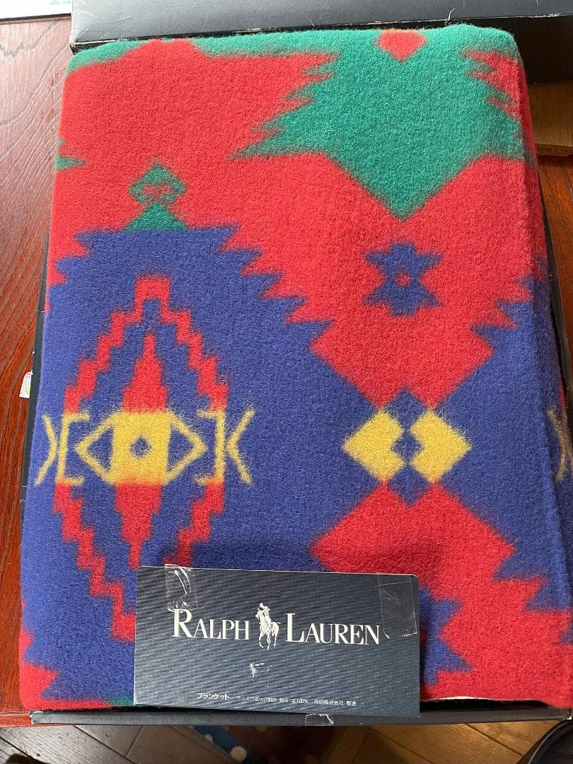 新品未使用品 ラルフローレン ブランケット ウール100％ 毛布 ラグ