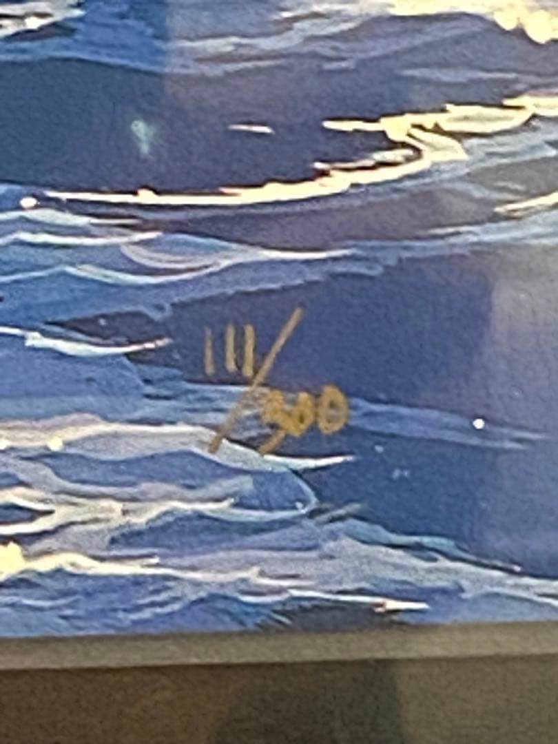 額入り♦️ラッセン絵画♦️シリアル 111♦️縁起の良いエンジェルナンバー♦️送料込