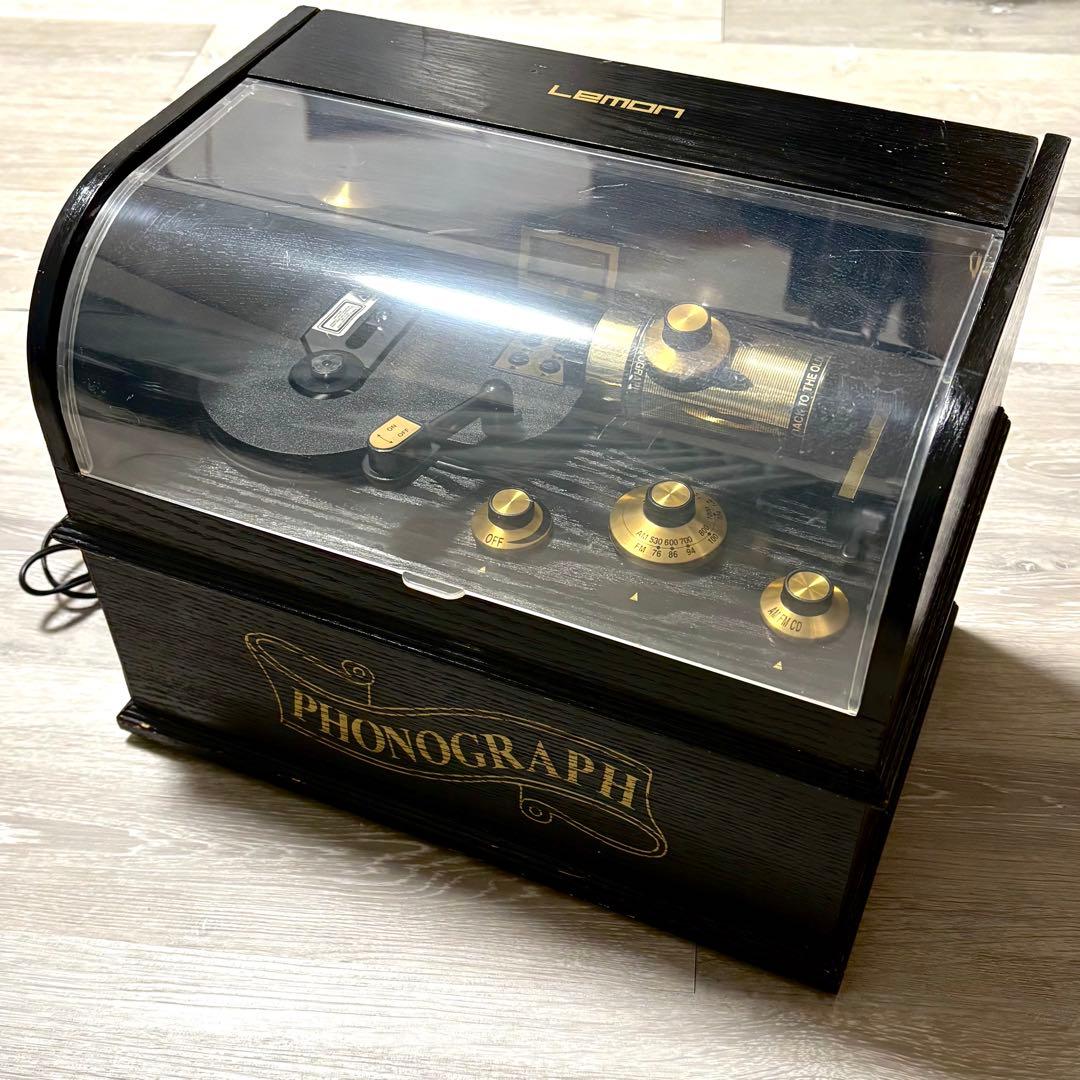 オフィスワン「PHONOGRAPH」蓄音機型CDラジオ アンティーク調 - メルカリ