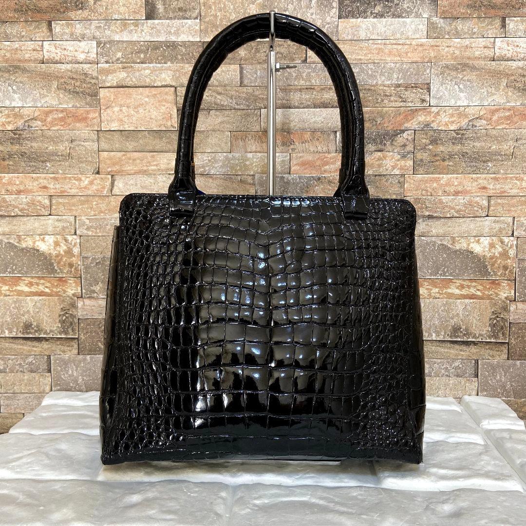 未使用級】JRA シャイニングクロコ 2wayバッグ センター取り