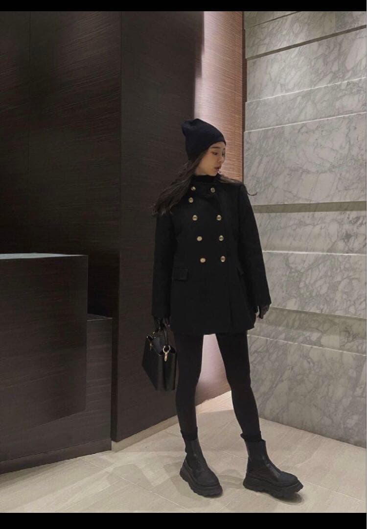 新品未使用】ZARA ナポレオンコート MANTECO ブラック S - メルカリ