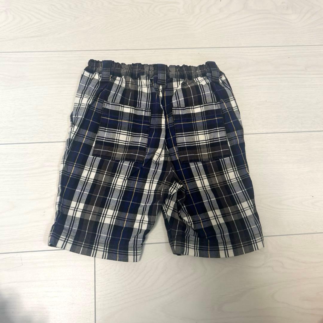 美品】ファミリア チェック柄 ハーフパンツ 90サイズ - メルカリ