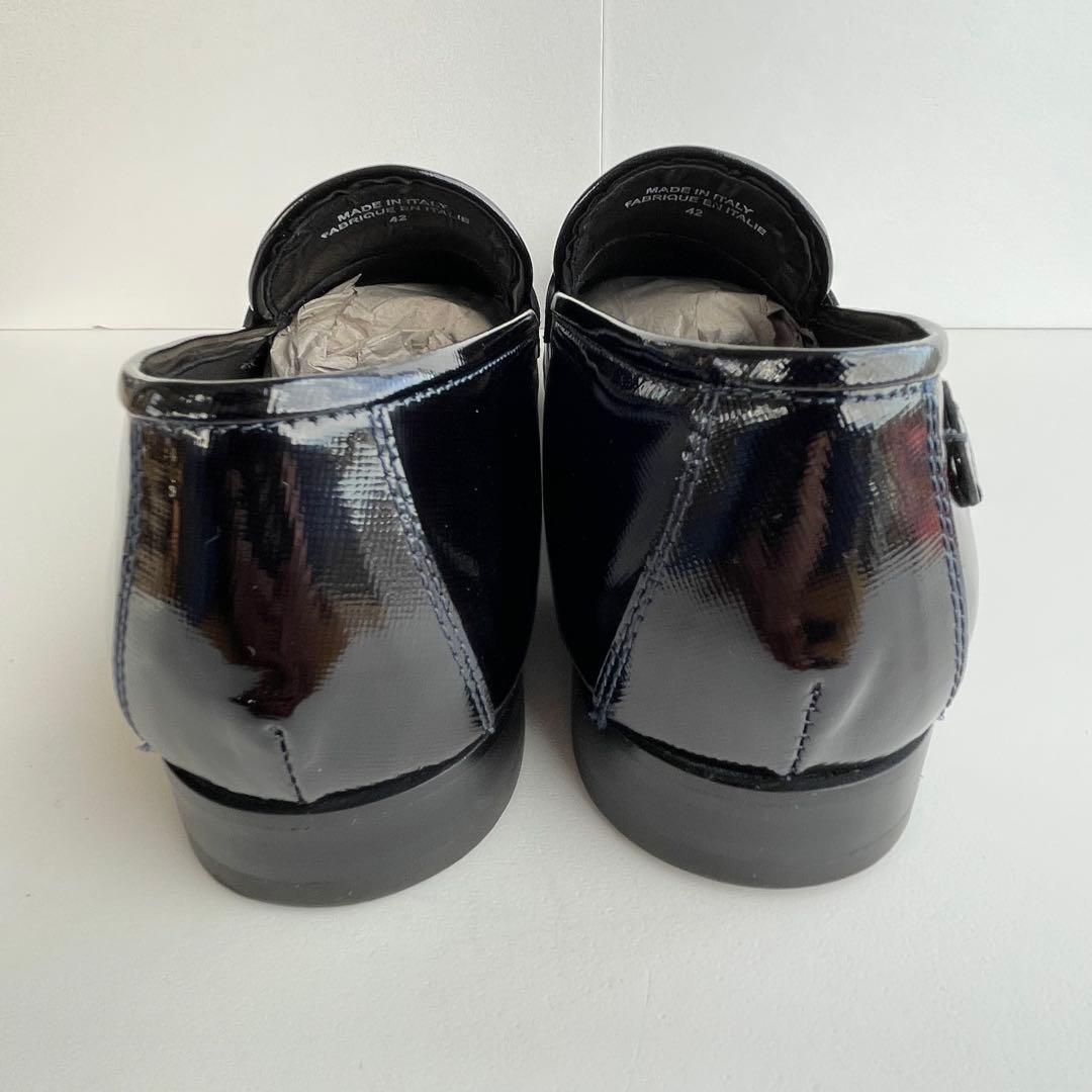 DIESEL BLACK GOLD エナメル レザー ローファー 靴 黒 27 - メルカリ