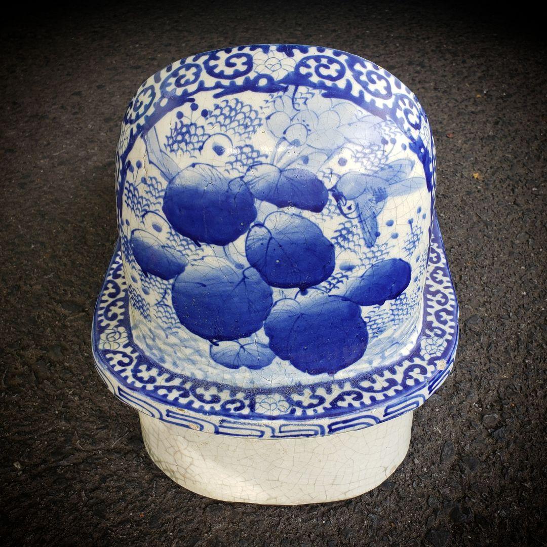 染付 便器 陶器 明治 白抜蛸唐草 古伊万里 - メルカリ