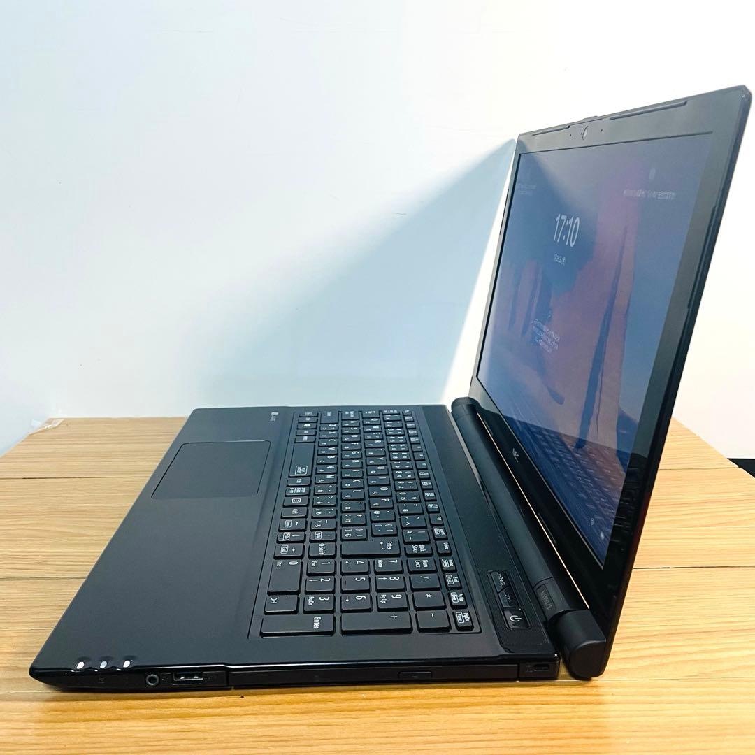 ピアノブラックNECノートパソコンwin11オフィステレワークカメラDVD