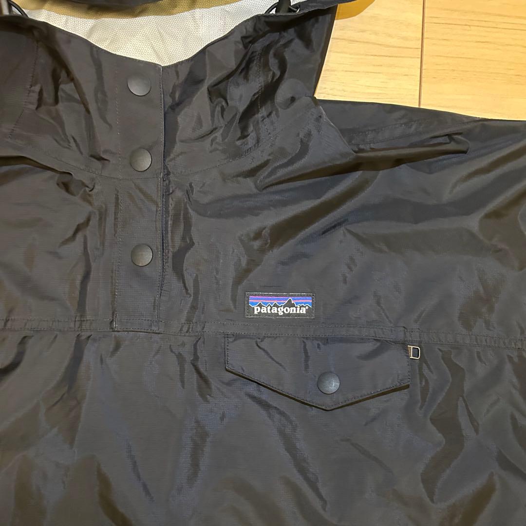 希少！パタゴニア トレントシェル レインポンチョ 黒 H2No レイン