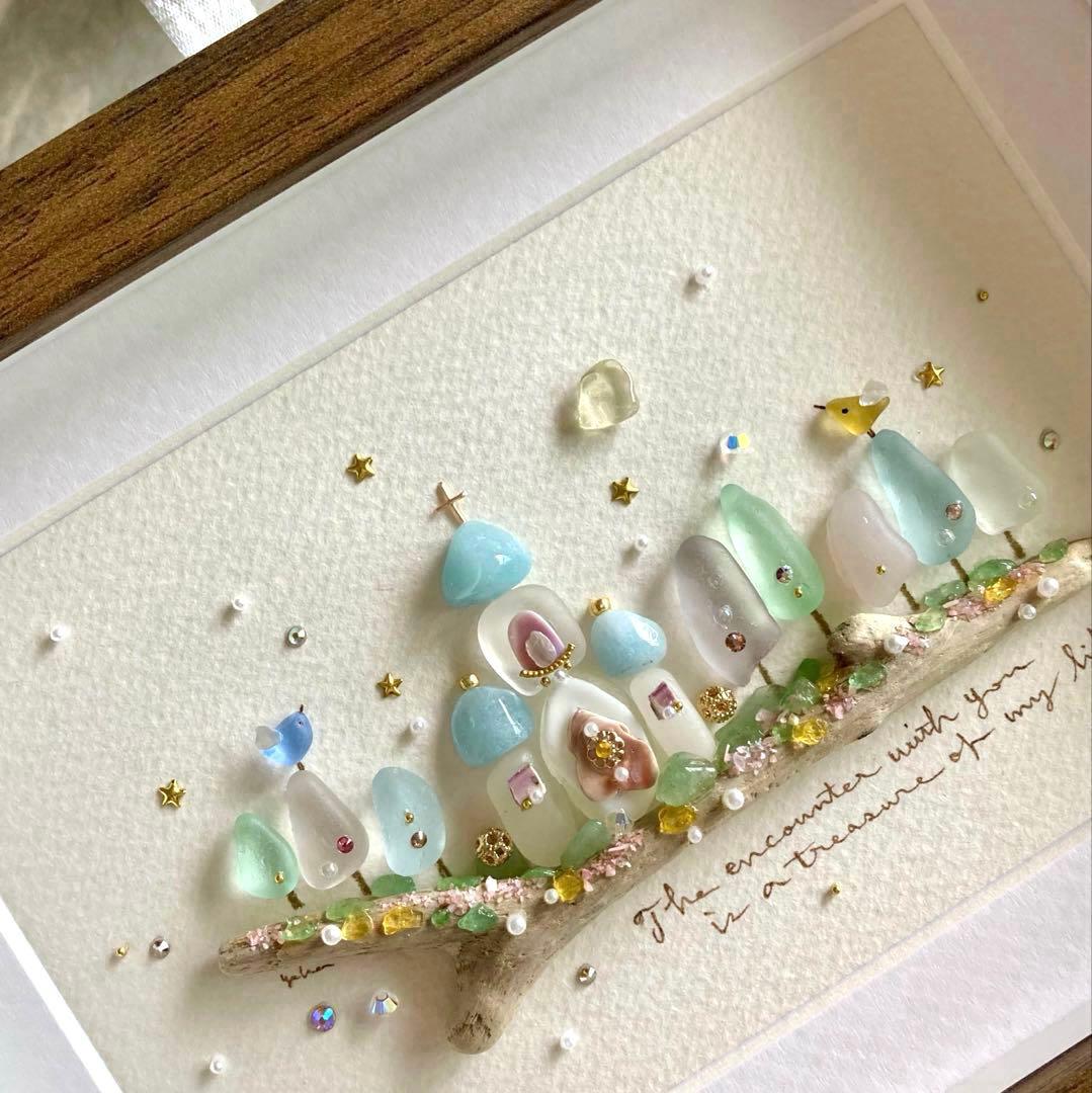 トーマス号様専用 出逢いの教会 シーグラス／天然石／フレームアート