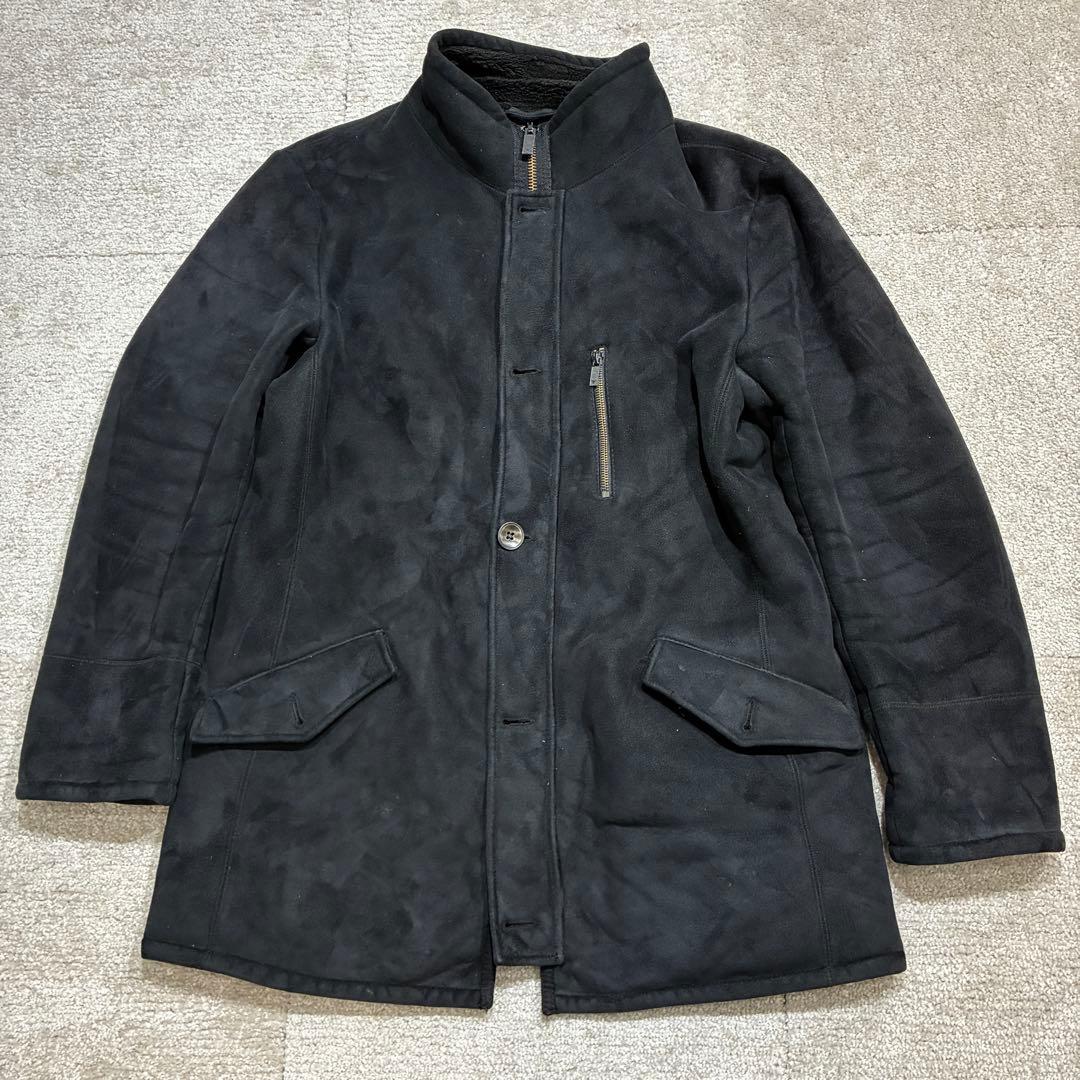 エンポリオアルマーニ ムートンジャケット スエード ブラウン 羽織る