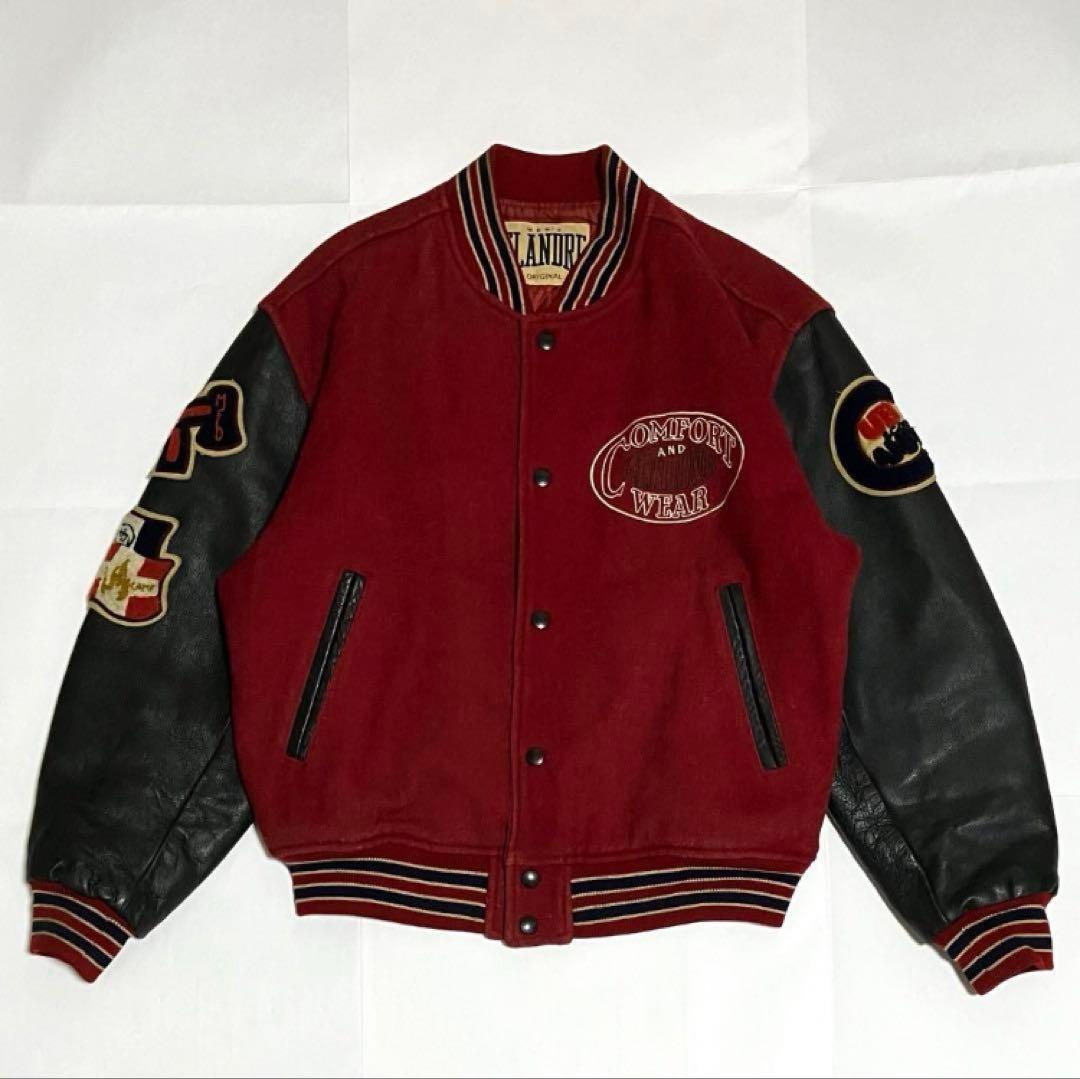 人気】FLANDRE フランドル スタジャン 牛革レザー ワッペン 刺繍ロゴ