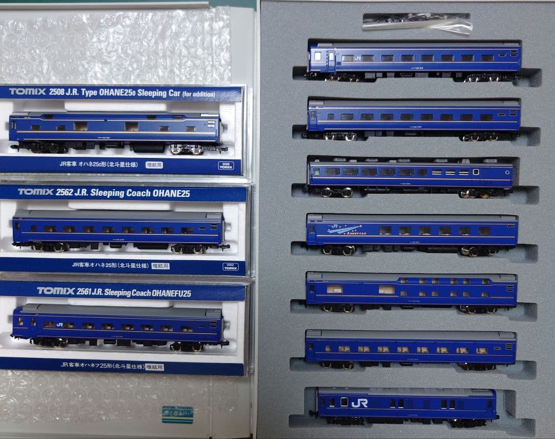 TOMIX　92608　24系25型　北斗星　東日本編成 JR 24系25形特急寝台客車(北斗星・JR東日本仕様)基本セットB｜製品情報
