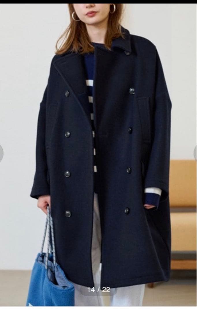 二宮こずえさん着用 FRAMEWORK ダブルフェイス ロングピーコート