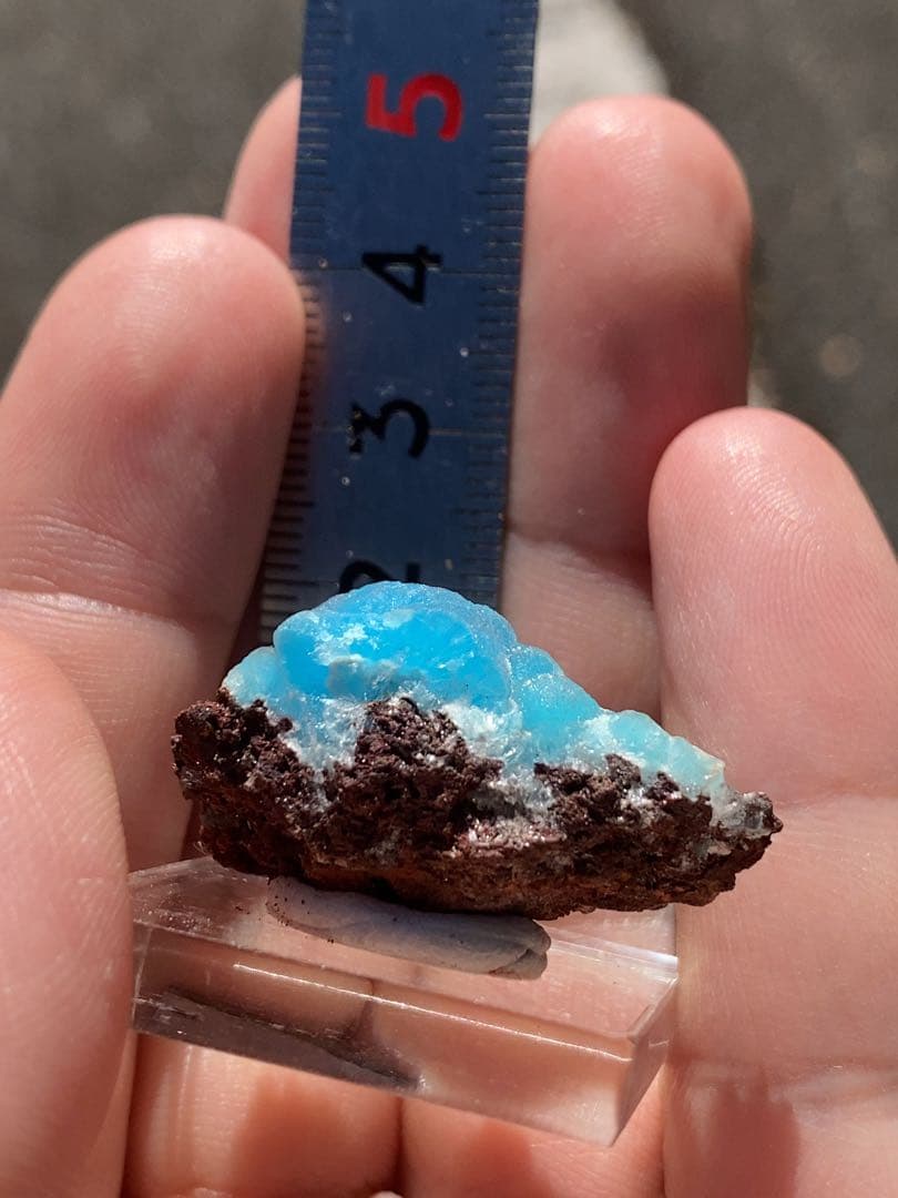 ヘミモルファイト コンゴ産 ブライトブルー 結晶 原石 透け感良好 鉱物