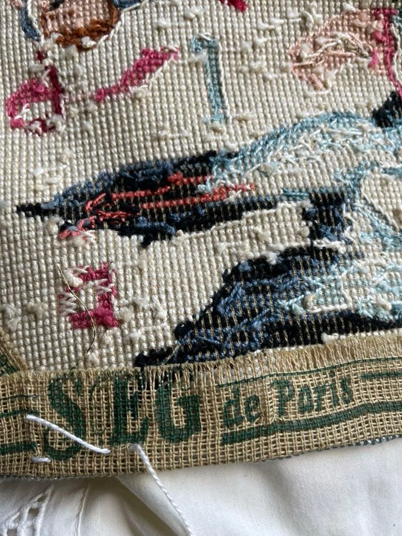 アメリ様専用アンティーク サンプラー アルファベット 刺繍 プチポアン