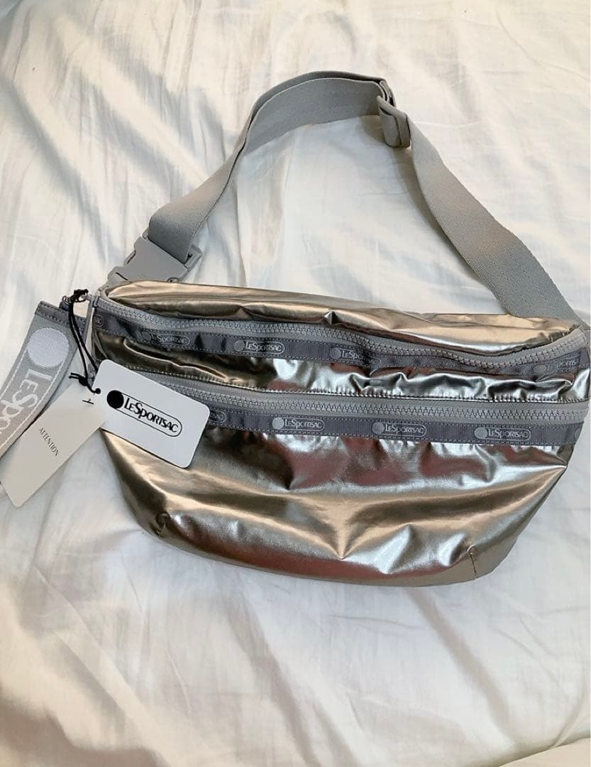 新品タグ付☆SPUR別注 レスポートサック ボディバッグ シルバー - メルカリ
