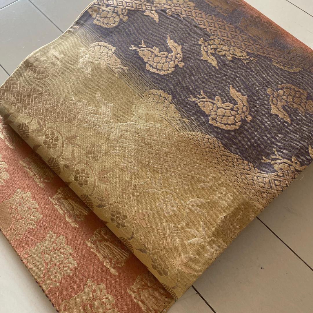 す*か様 ■C644■美品■正絹■リバーシブル　全通　燭光文様　荒磯花兎名物裂文