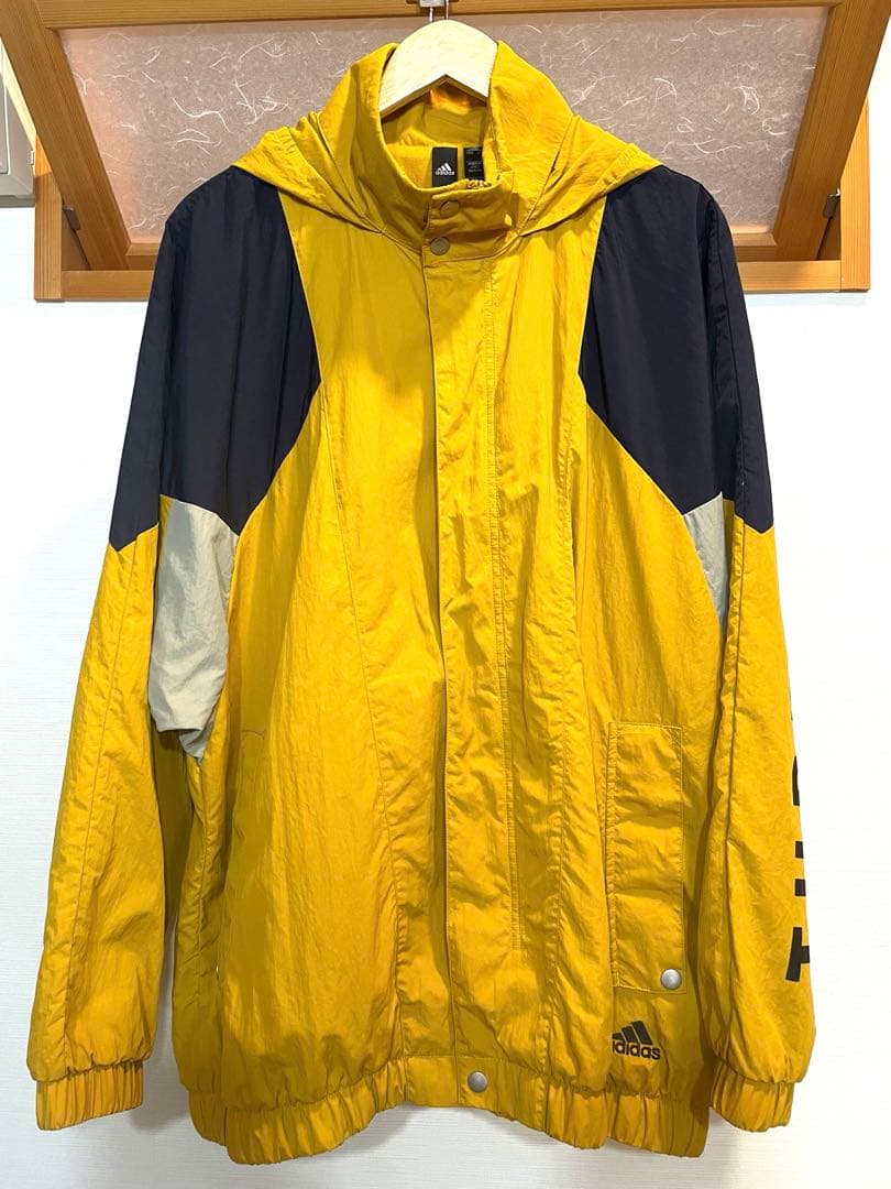 adidas マストハブウーブンジャケット ナイロン イエロー - メルカリ