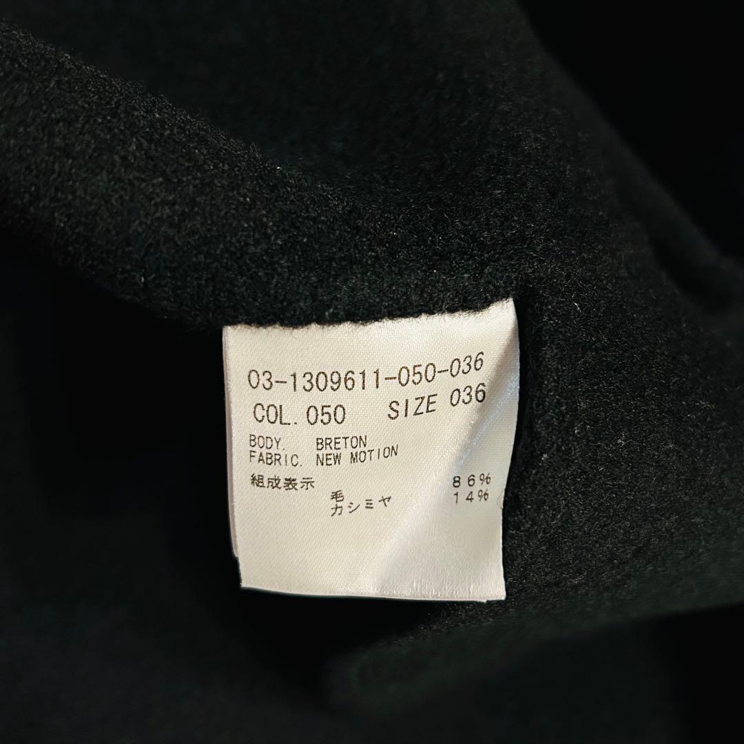 美品】21AW セオリー カシミヤブレンド ピーコート ダブルフェイス 黒