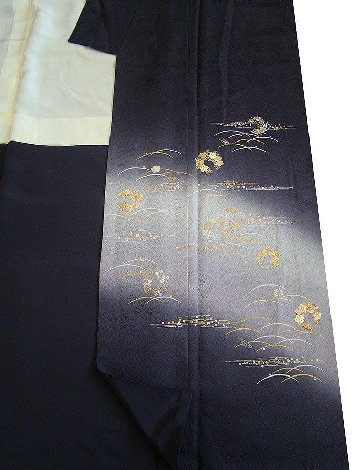 美品 極上縮緬地 金彩加工染 附下げ・訪問着（正絹）HH2198 - メルカリ
