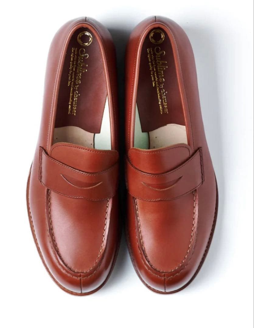 美品chausser SU-104 PENNY LOAFERS D.BR26.5 - メルカリ