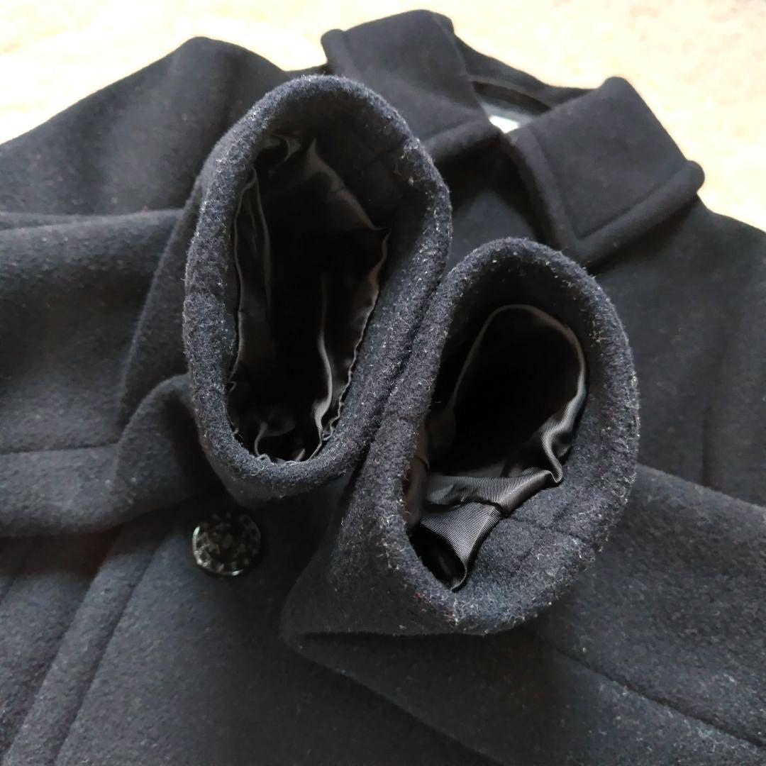 HYKE ハイク ピーコート Pコート ウール 羊毛 ネイビー green 2