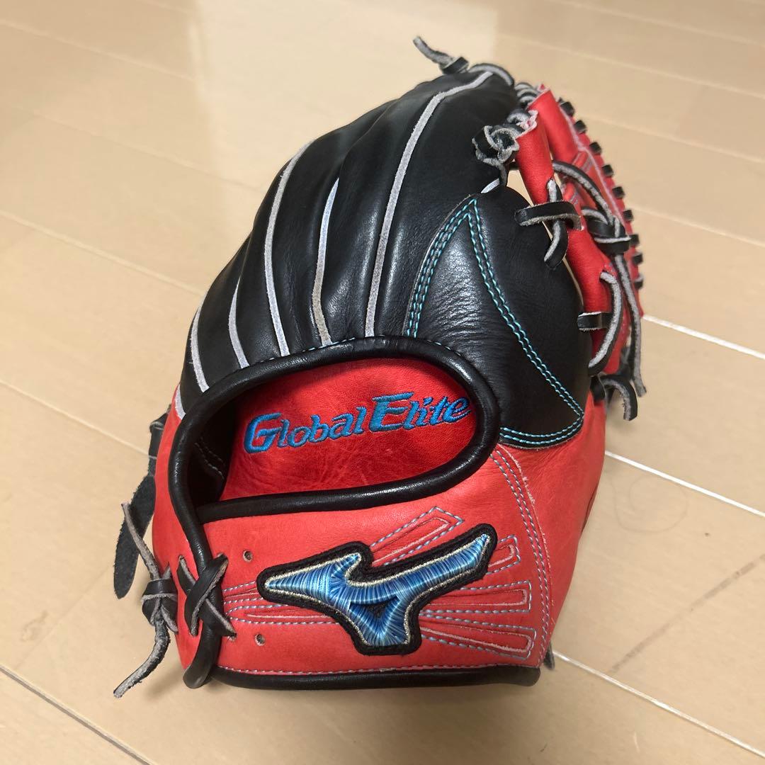 ミズノGlobal Elite ダイバーシティブルー　グローブ レッド/ブラック 楽天市場】ミズノ 軟式グローブ ミズノ グローバルエリート プレミアム