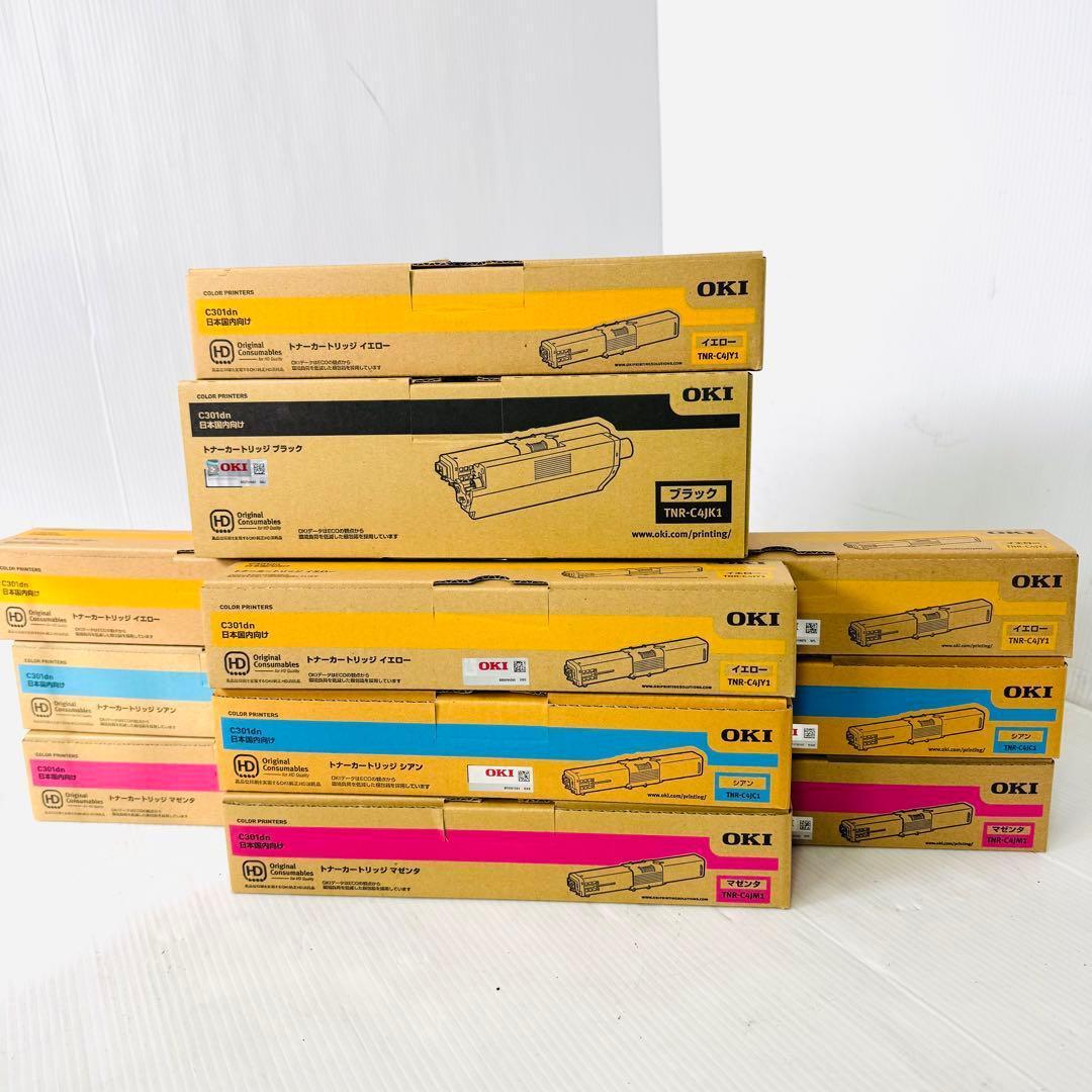 【純正・新品】OKI C301dn トナーカートリッジ カラー 11本セット Amazon | OKI 【トナーカートリッジ シアン (C301dn)】 TNR-C4JC1